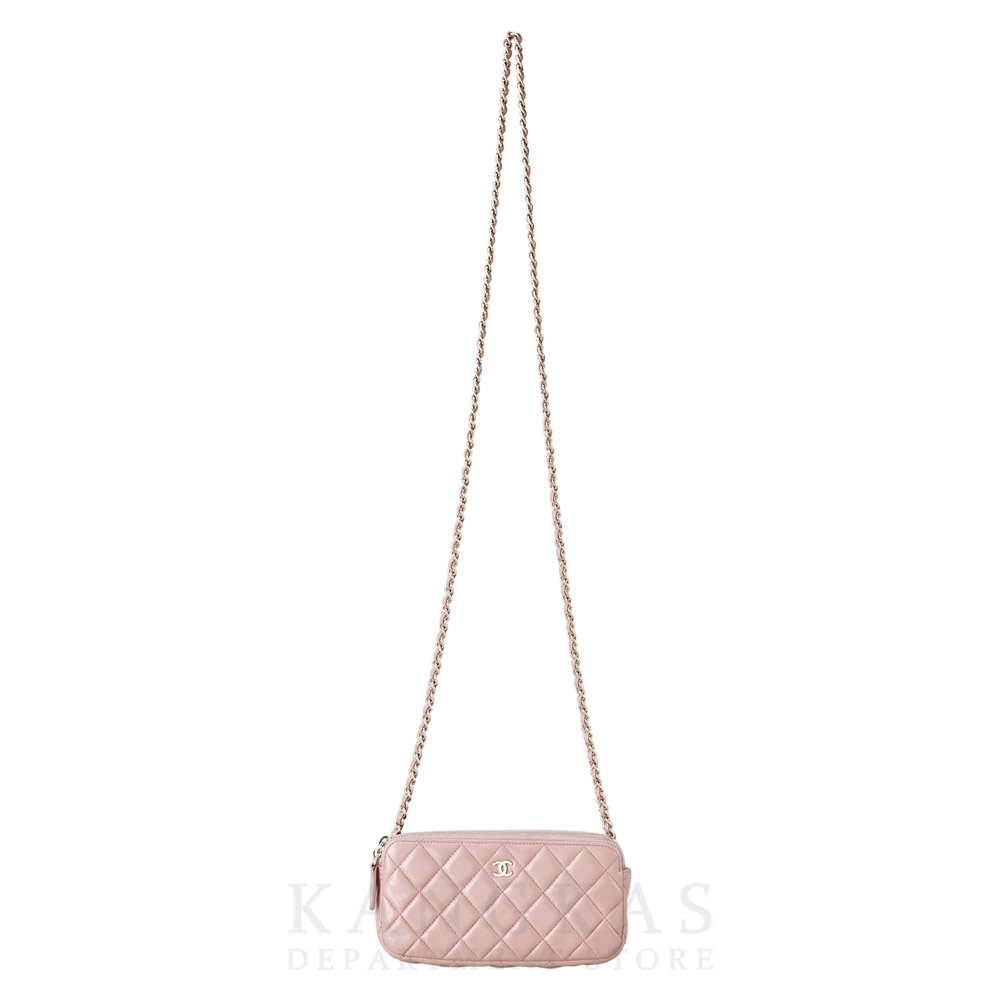 CHANEL(USED)샤넬 시즌 램스킨 체인 WOC