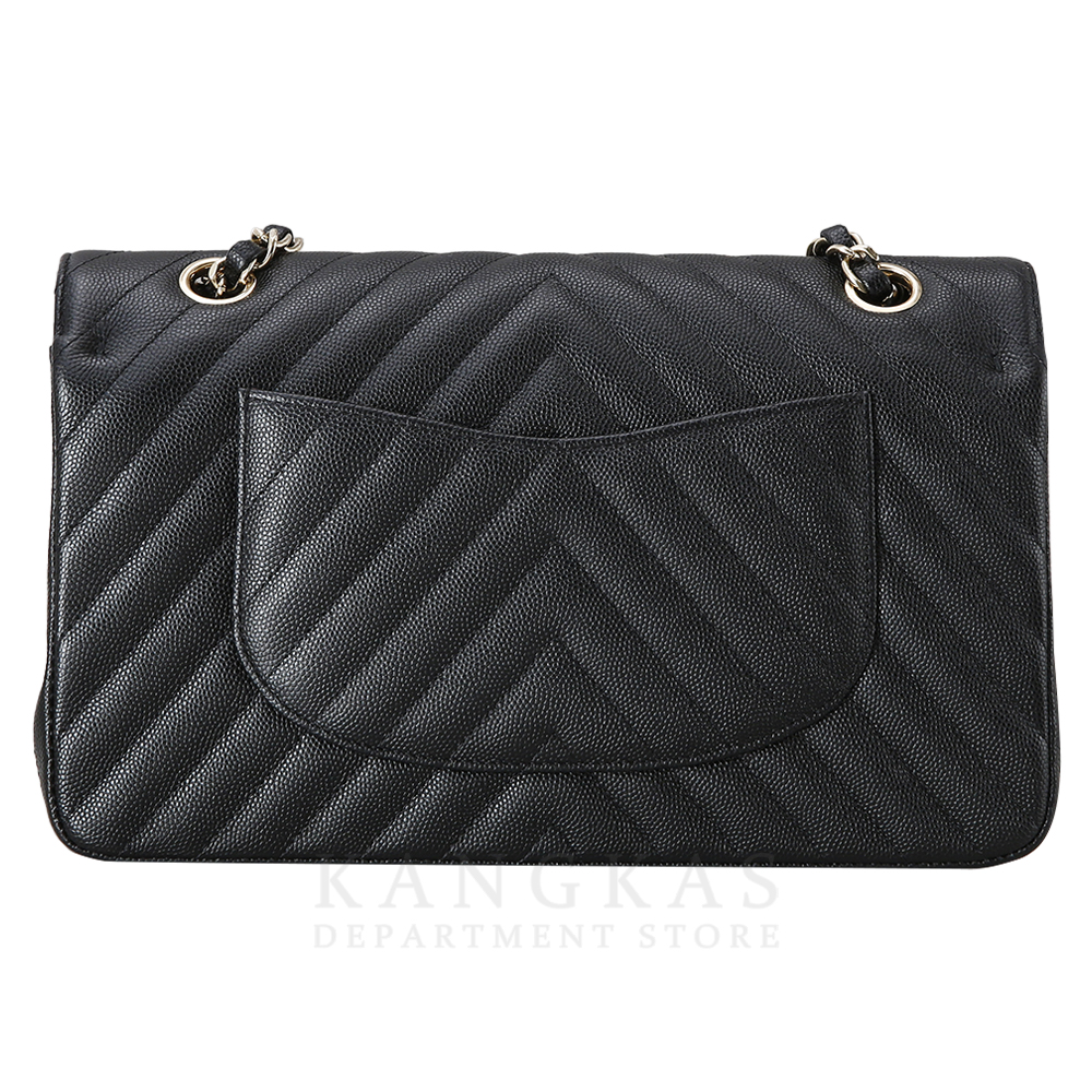 CHANEL(USED)샤넬 클래식 캐비어 쉐브론 미듐
