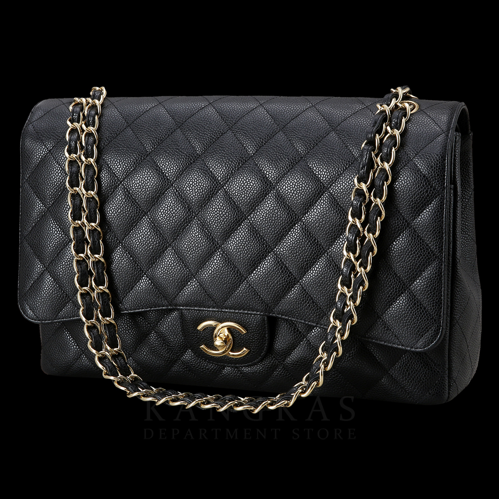 CHANEL(USED)샤넬 클래식 캐비어 맥시 블랙