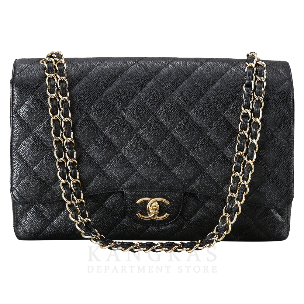 CHANEL(USED)샤넬 클래식 캐비어 맥시 블랙
