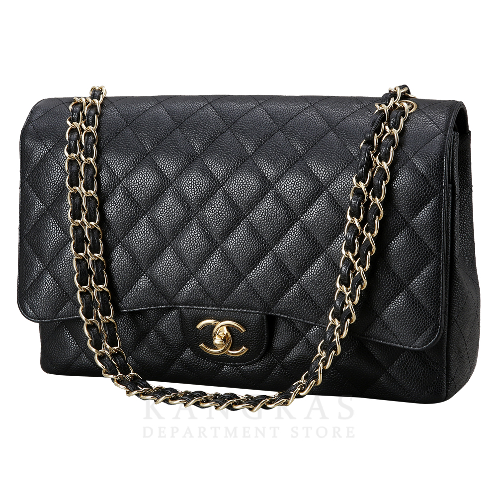 CHANEL(USED)샤넬 클래식 캐비어 맥시 블랙