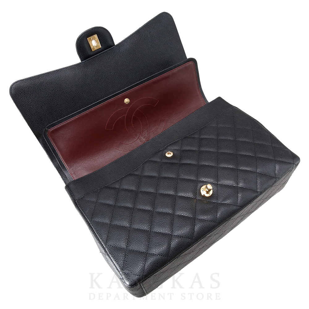 CHANEL(USED)샤넬 클래식 캐비어 맥시 블랙