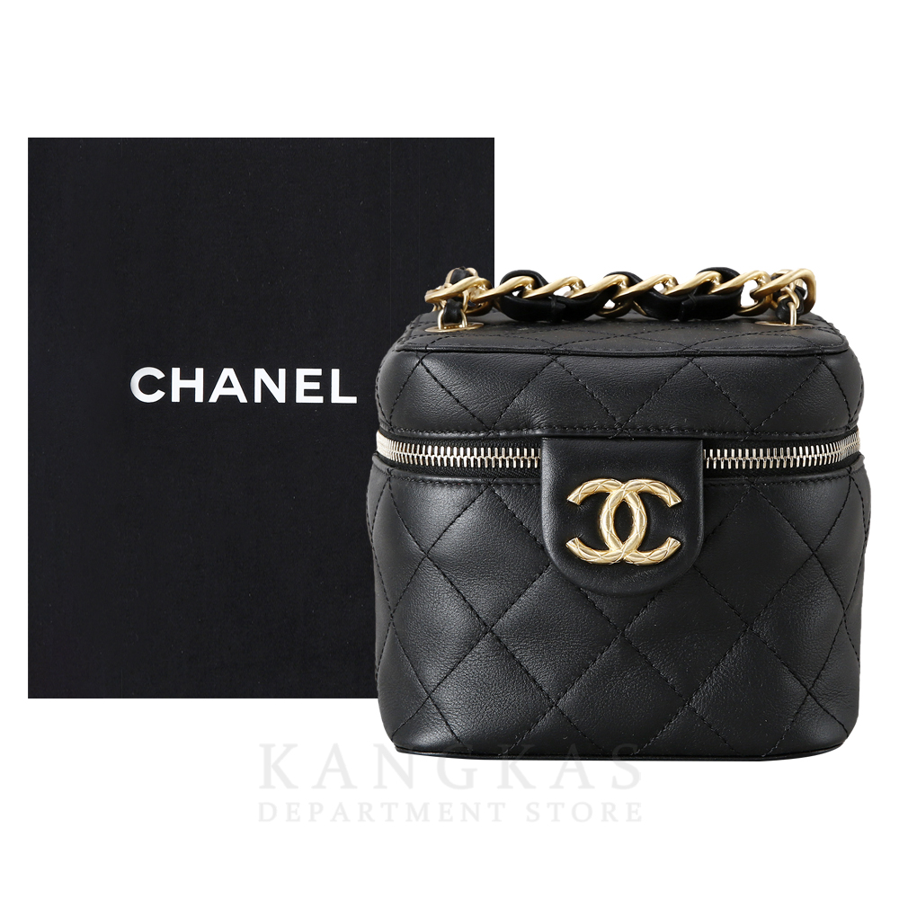 CHANEL(USED)샤넬 시즌 베니티 탑핸들 블랙
