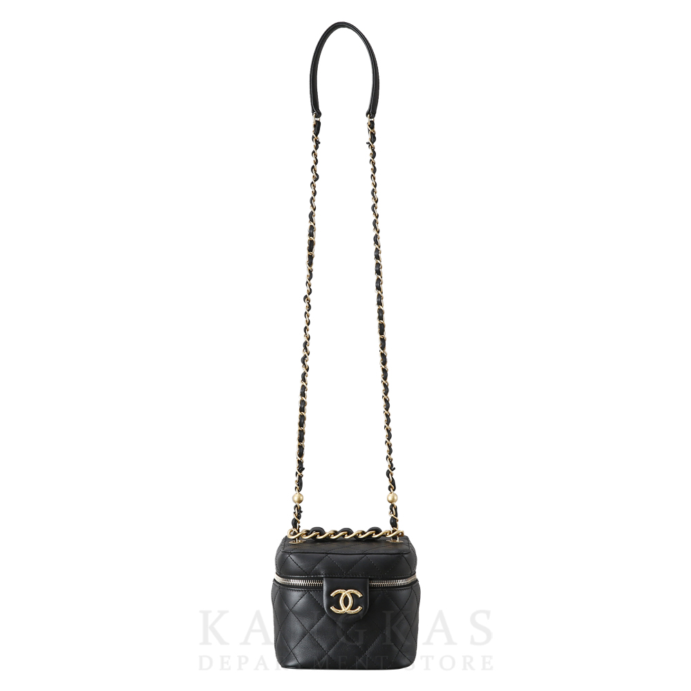 CHANEL(USED)샤넬 시즌 베니티 탑핸들 블랙
