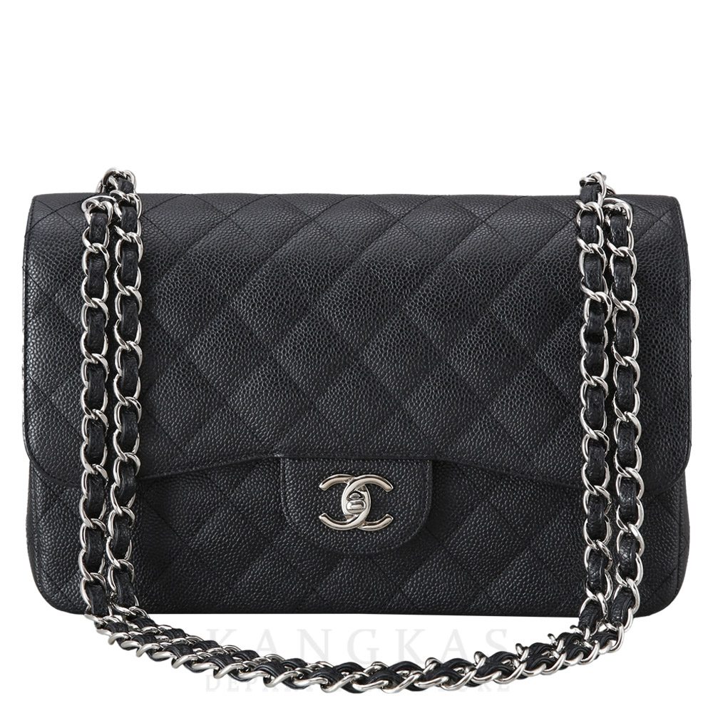 CHANEL(USED)샤넬 클래식 캐비어 점보 블랙