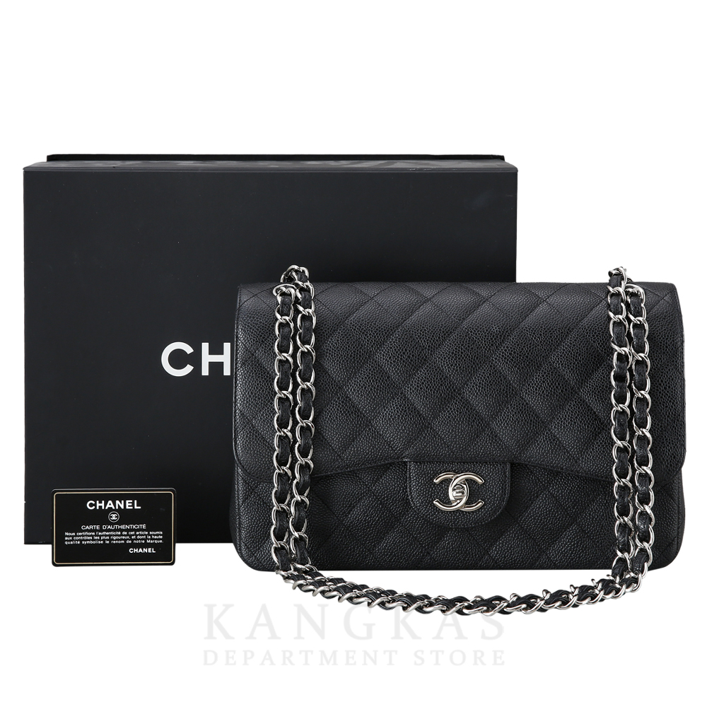 CHANEL(USED)샤넬 클래식 캐비어 점보 블랙