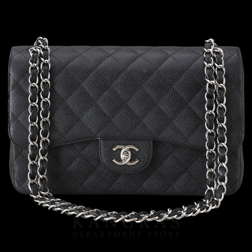 CHANEL(USED)샤넬 클래식 캐비어 점보 블랙