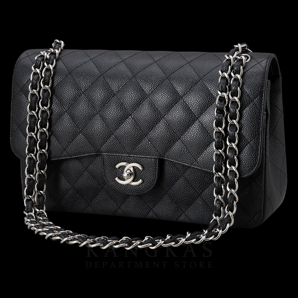 CHANEL(USED)샤넬 클래식 캐비어 점보 블랙