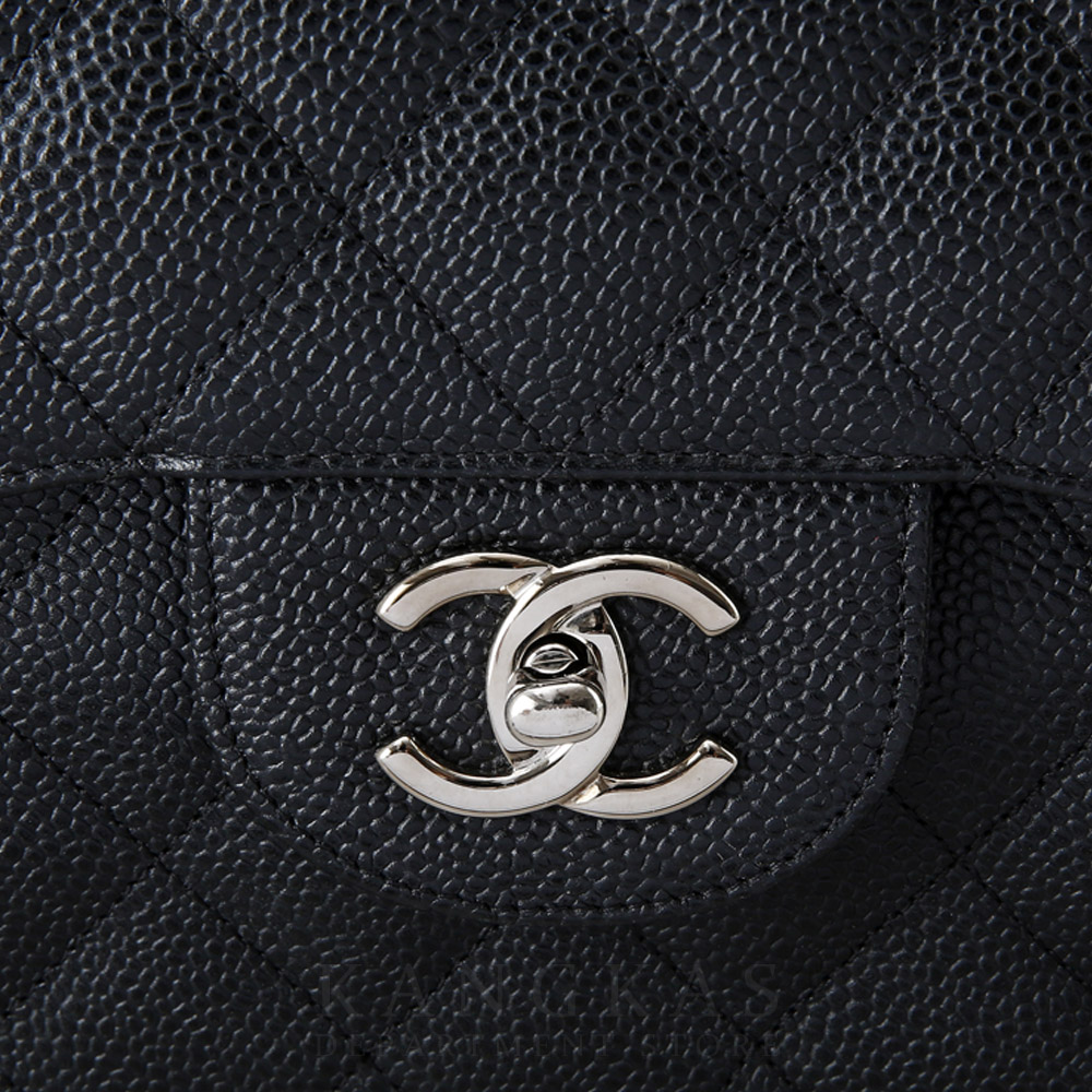CHANEL(USED)샤넬 클래식 캐비어 점보 블랙