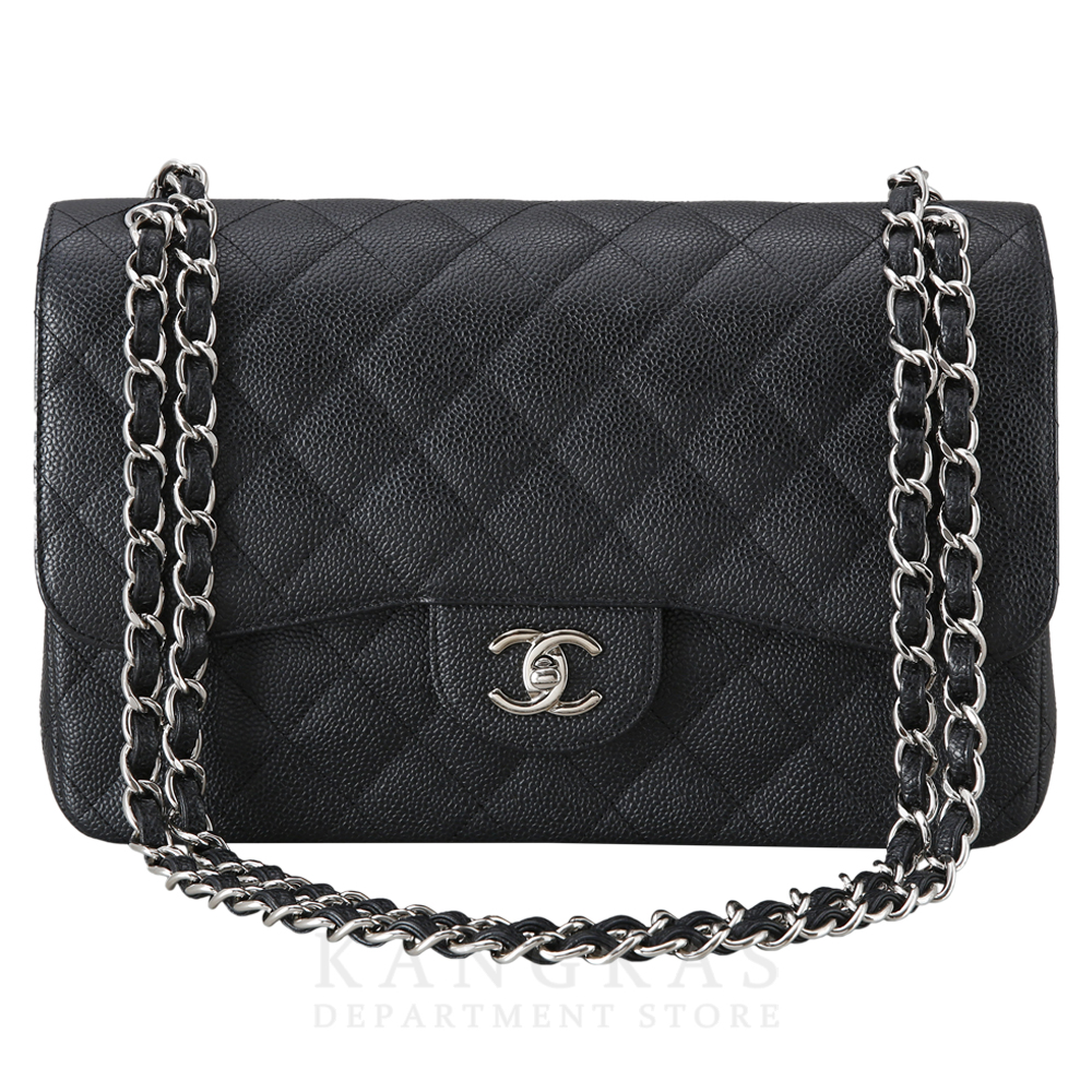 CHANEL(USED)샤넬 클래식 캐비어 점보 블랙