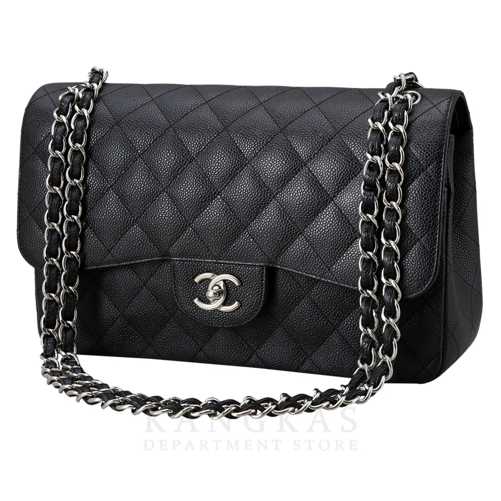 CHANEL(USED)샤넬 클래식 캐비어 점보 블랙