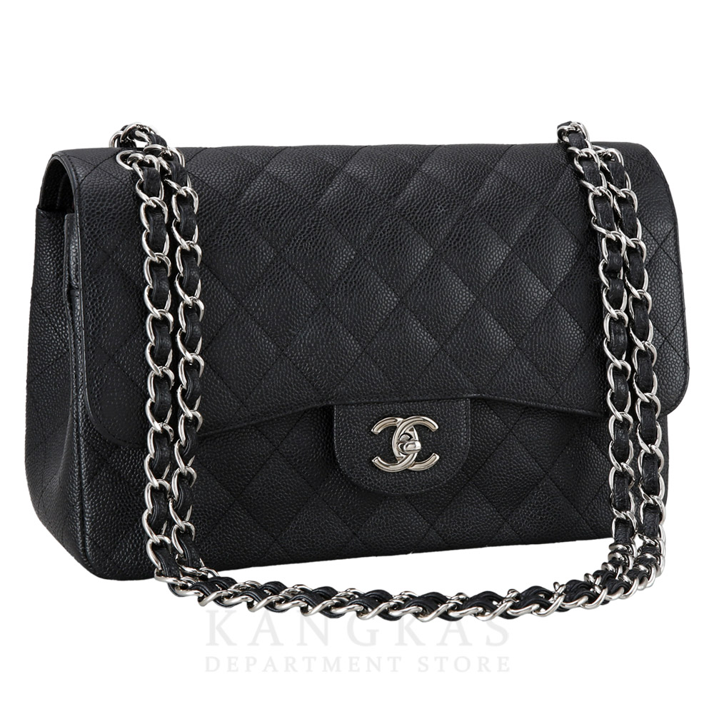 CHANEL(USED)샤넬 클래식 캐비어 점보 블랙