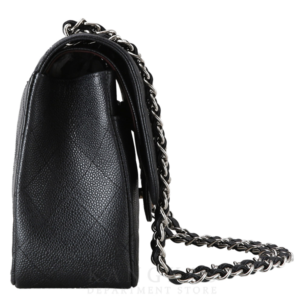 CHANEL(USED)샤넬 클래식 캐비어 점보 블랙