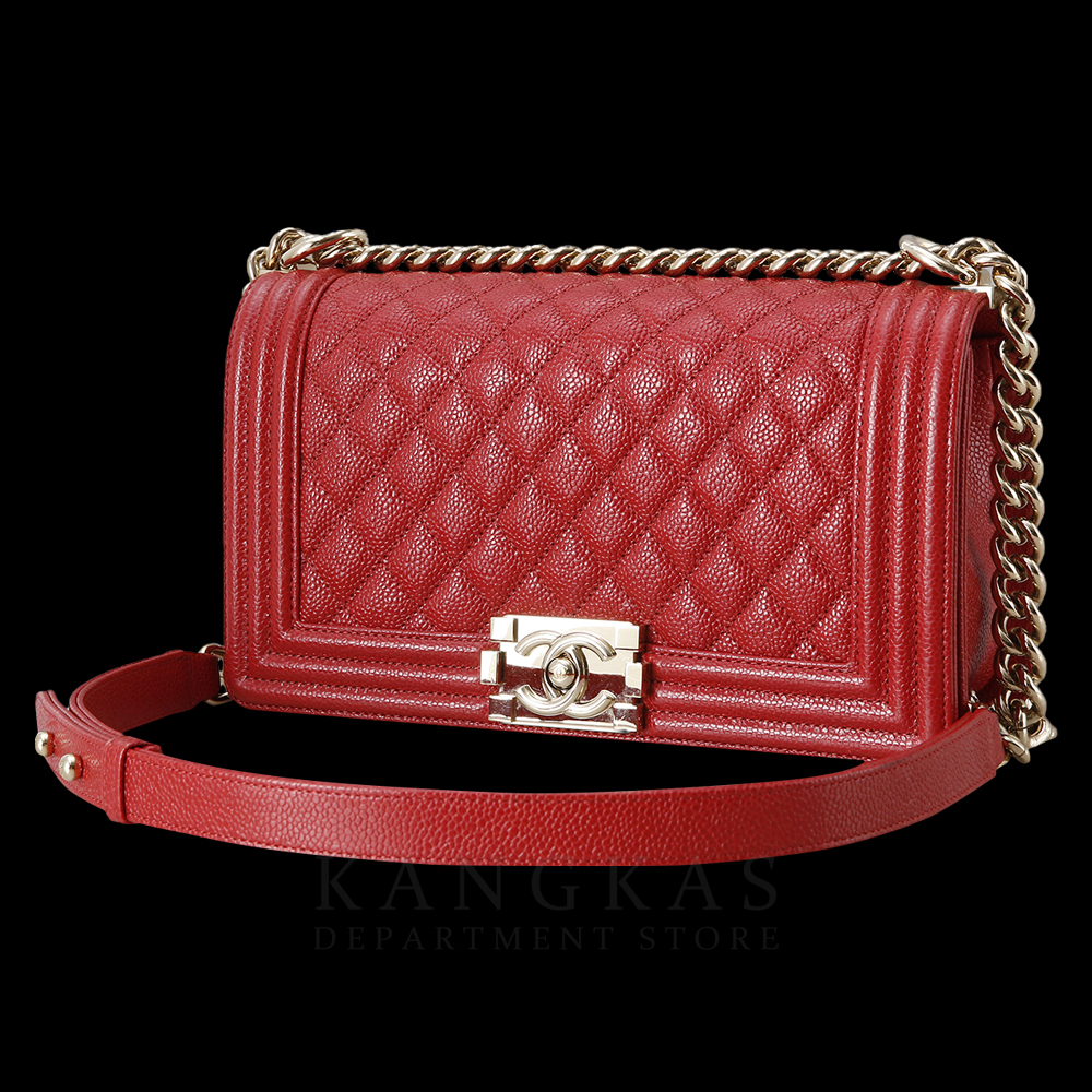 CHANEL(USED)샤넬 보이샤넬 캐비어 미듐