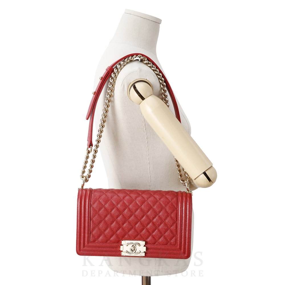 CHANEL(USED)샤넬 보이샤넬 캐비어 미듐
