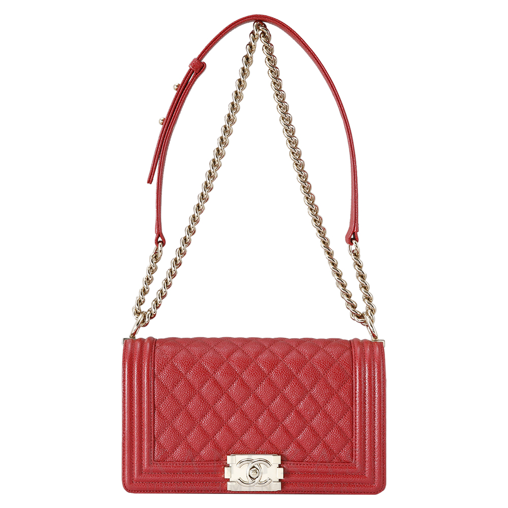 CHANEL(USED)샤넬 보이샤넬 캐비어 미듐