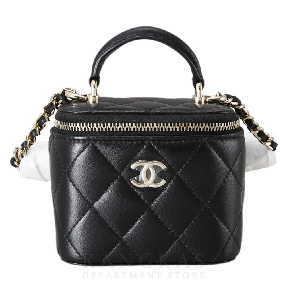 CHANEL(USED)샤넬 베니티 탑핸들 미니 체인 크로스백 블랙