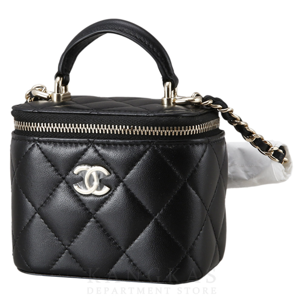 CHANEL(USED)샤넬 베니티 탑핸들 미니 체인 크로스백 블랙