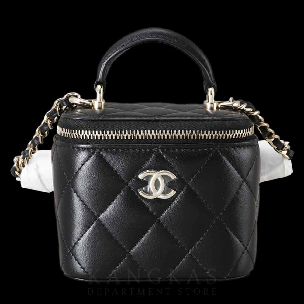 CHANEL(USED)샤넬 베니티 탑핸들 미니 체인 크로스백 블랙