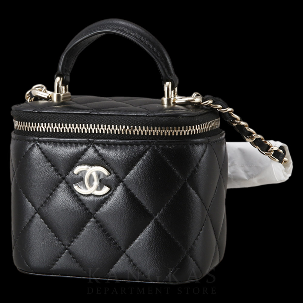 CHANEL(USED)샤넬 베니티 탑핸들 미니 체인 크로스백 블랙