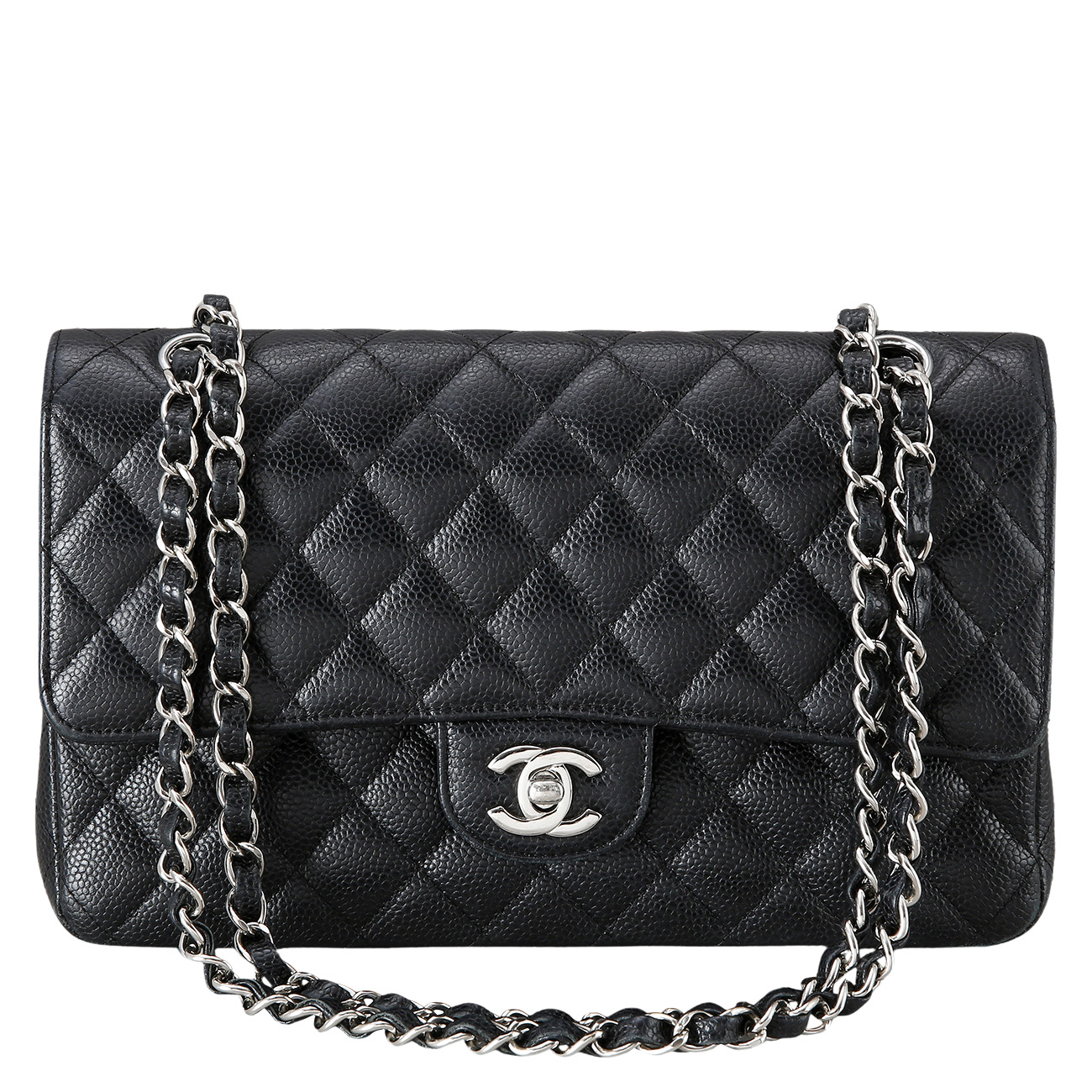 CHANEL(USED)샤넬 클래식 캐비어 미듐