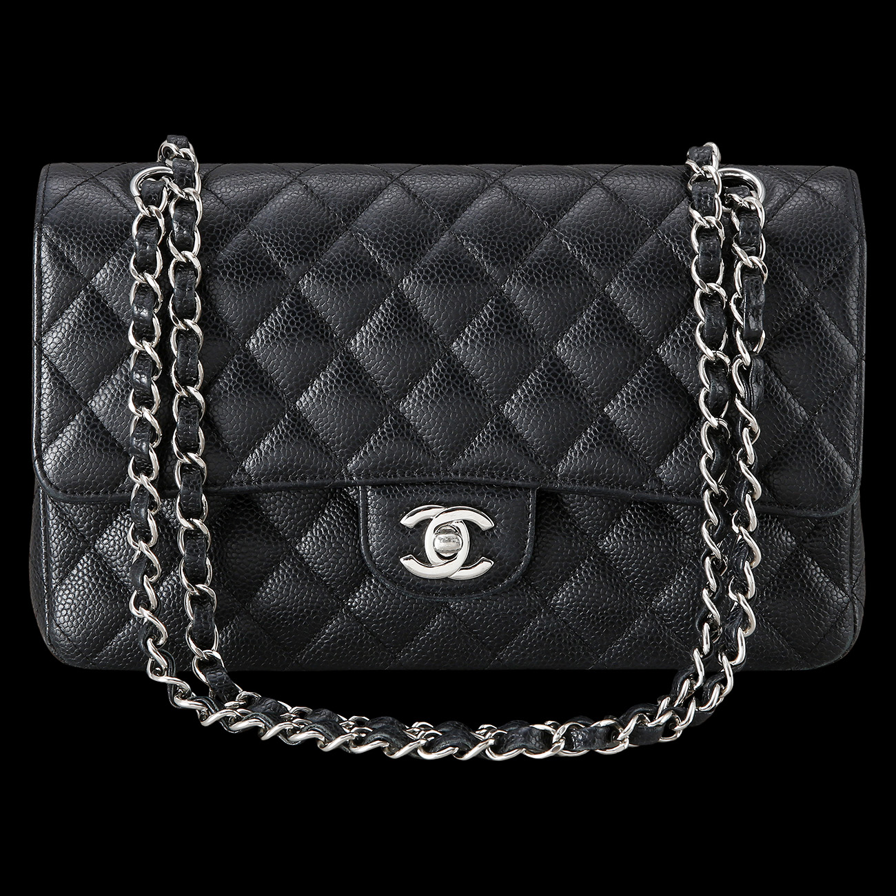 CHANEL(USED)샤넬 클래식 캐비어 미듐