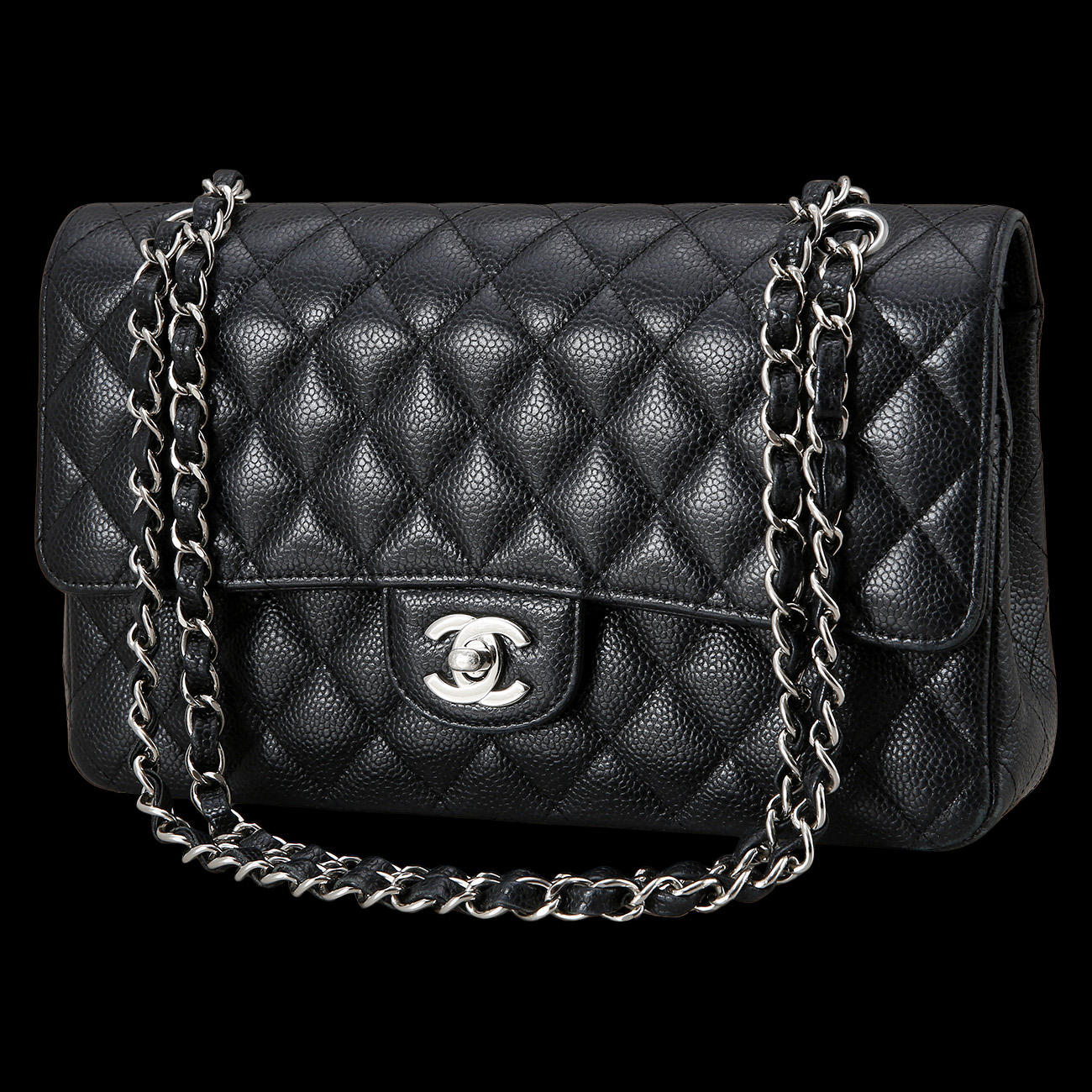 CHANEL(USED)샤넬 클래식 캐비어 미듐