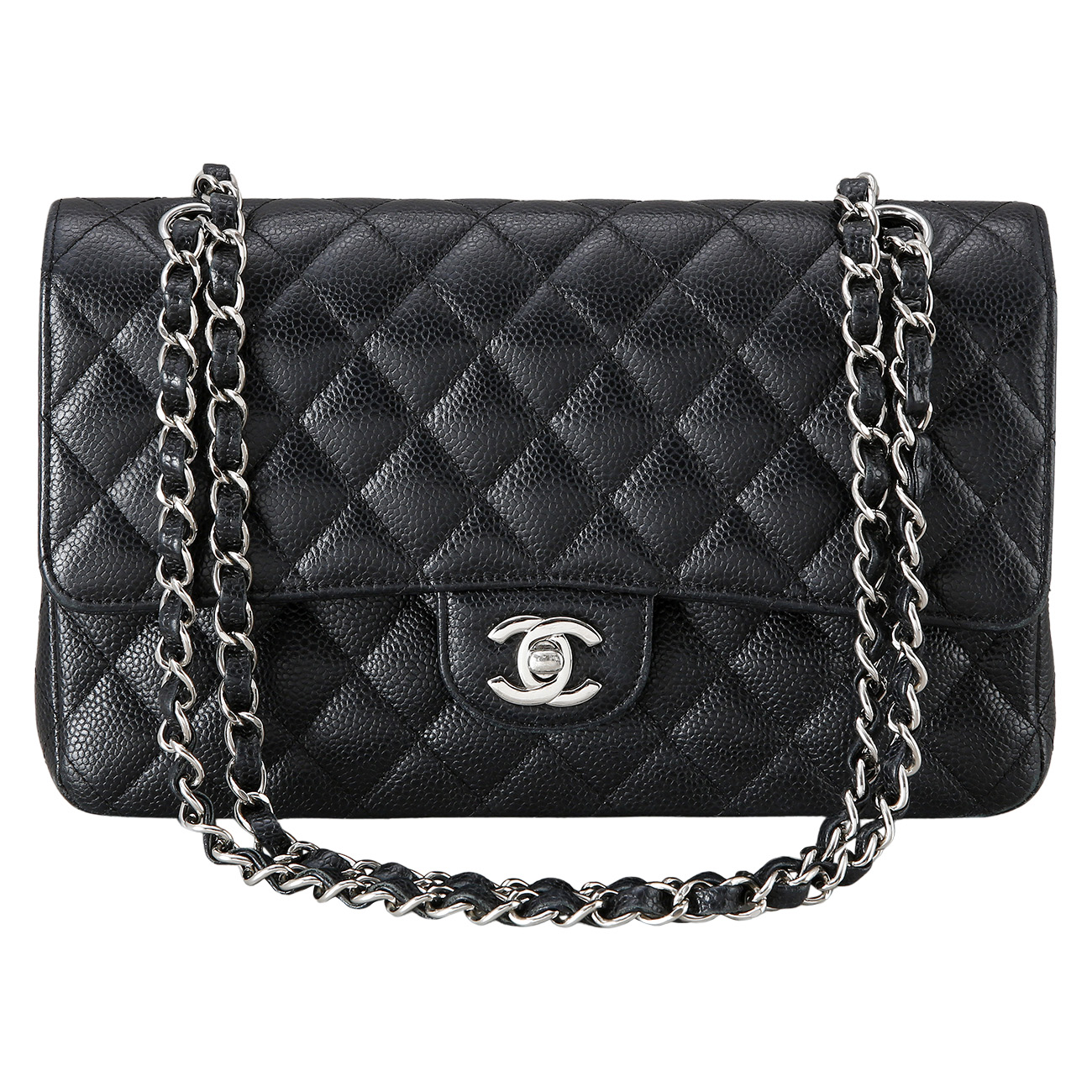 CHANEL(USED)샤넬 클래식 캐비어 미듐