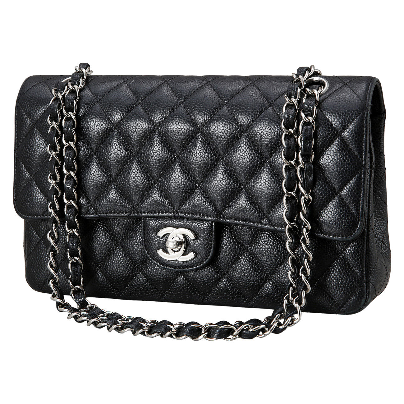 CHANEL(USED)샤넬 클래식 캐비어 미듐