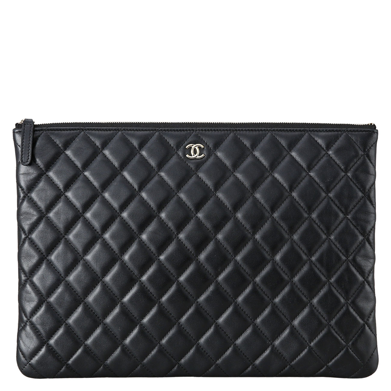 CHANEL(USED)샤넬 램스킨 클러치 라지