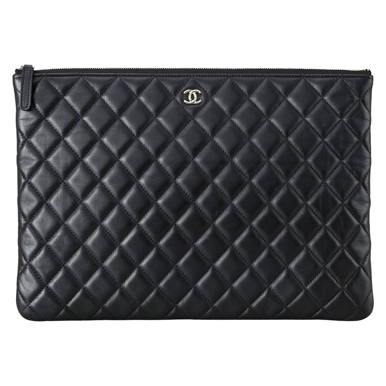 CHANEL(USED)샤넬 램스킨 클러치 라지