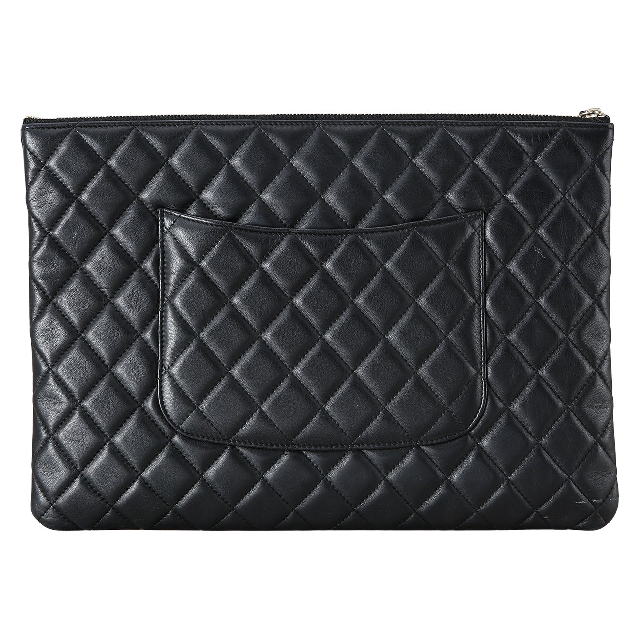 CHANEL(USED)샤넬 램스킨 클러치 라지