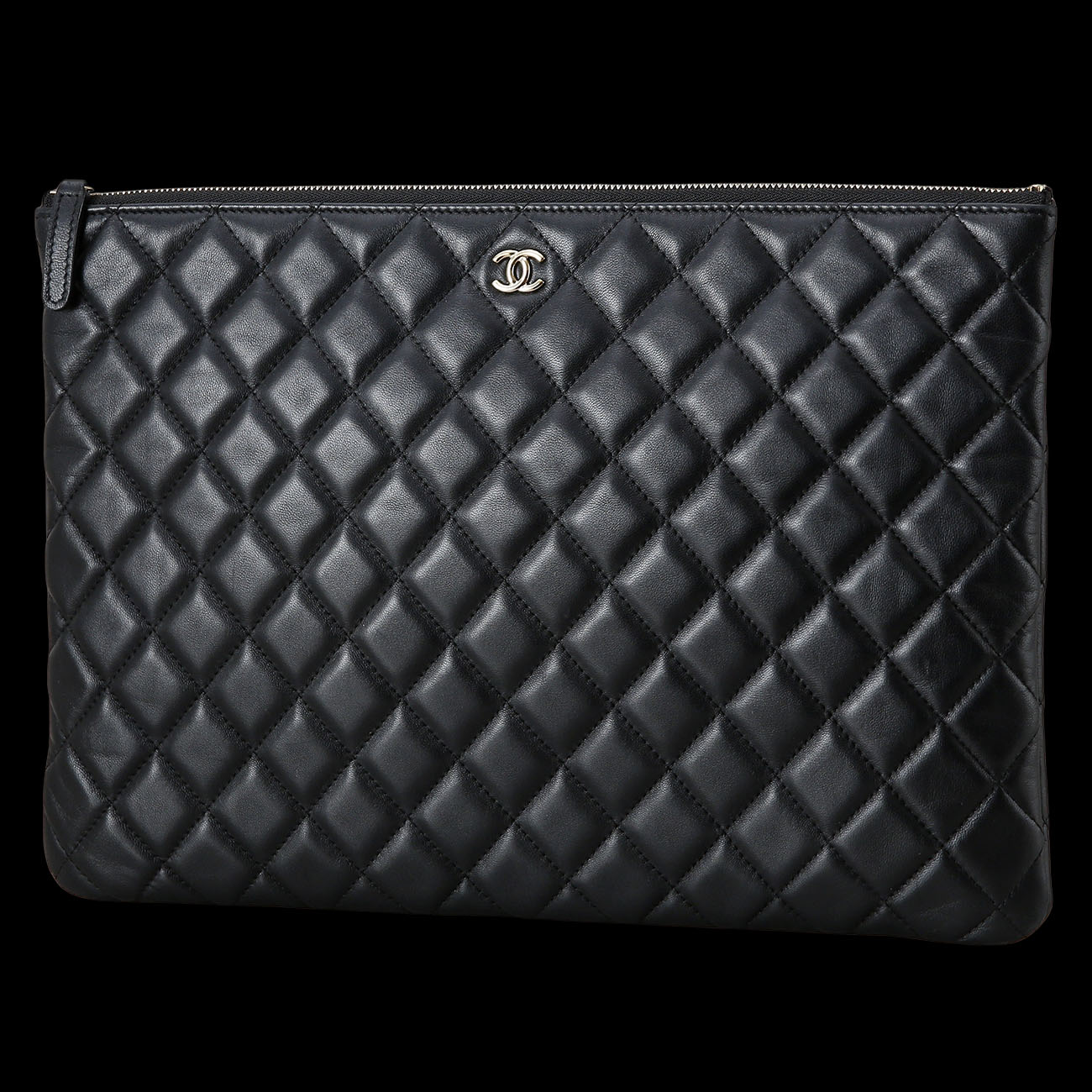 CHANEL(USED)샤넬 램스킨 클러치 라지
