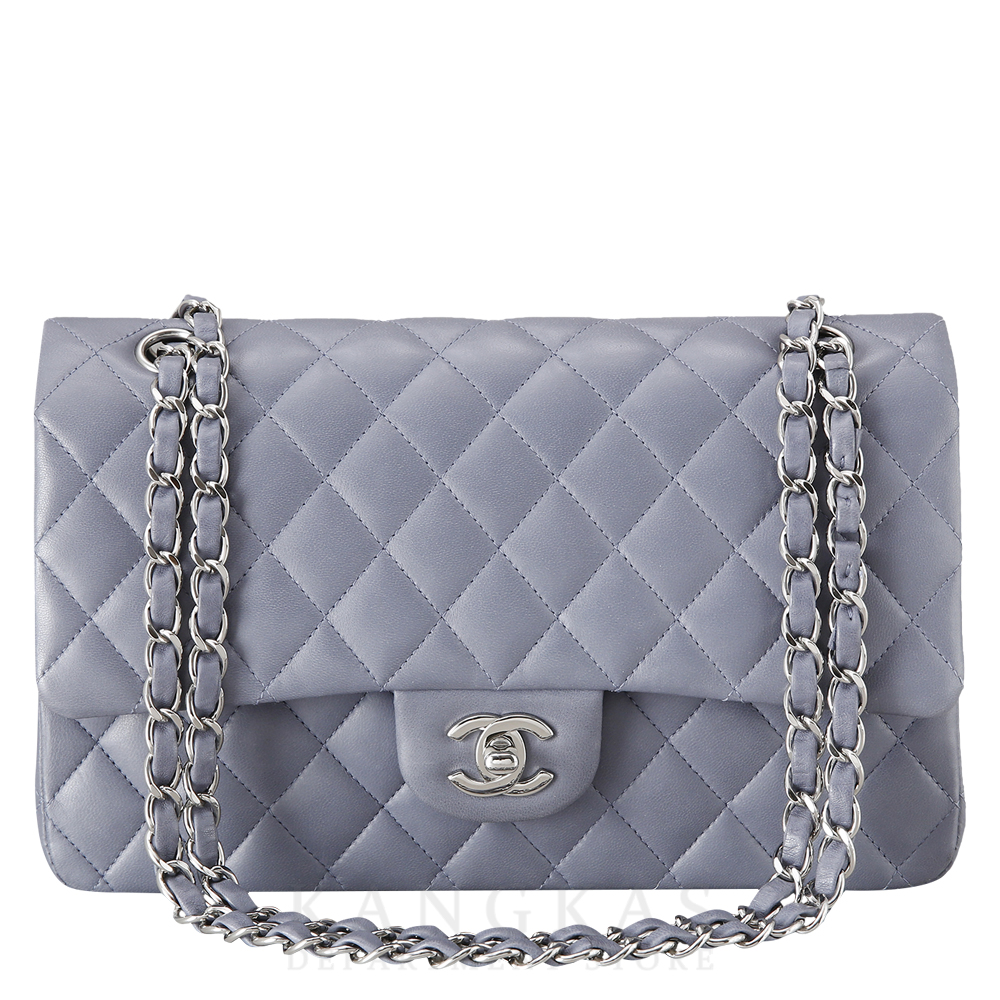 CHANEL(USED)샤넬 클래식 램스킨 미듐 그레이