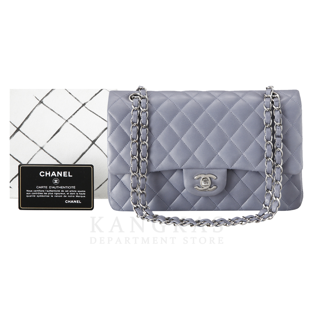 CHANEL(USED)샤넬 클래식 램스킨 미듐 그레이