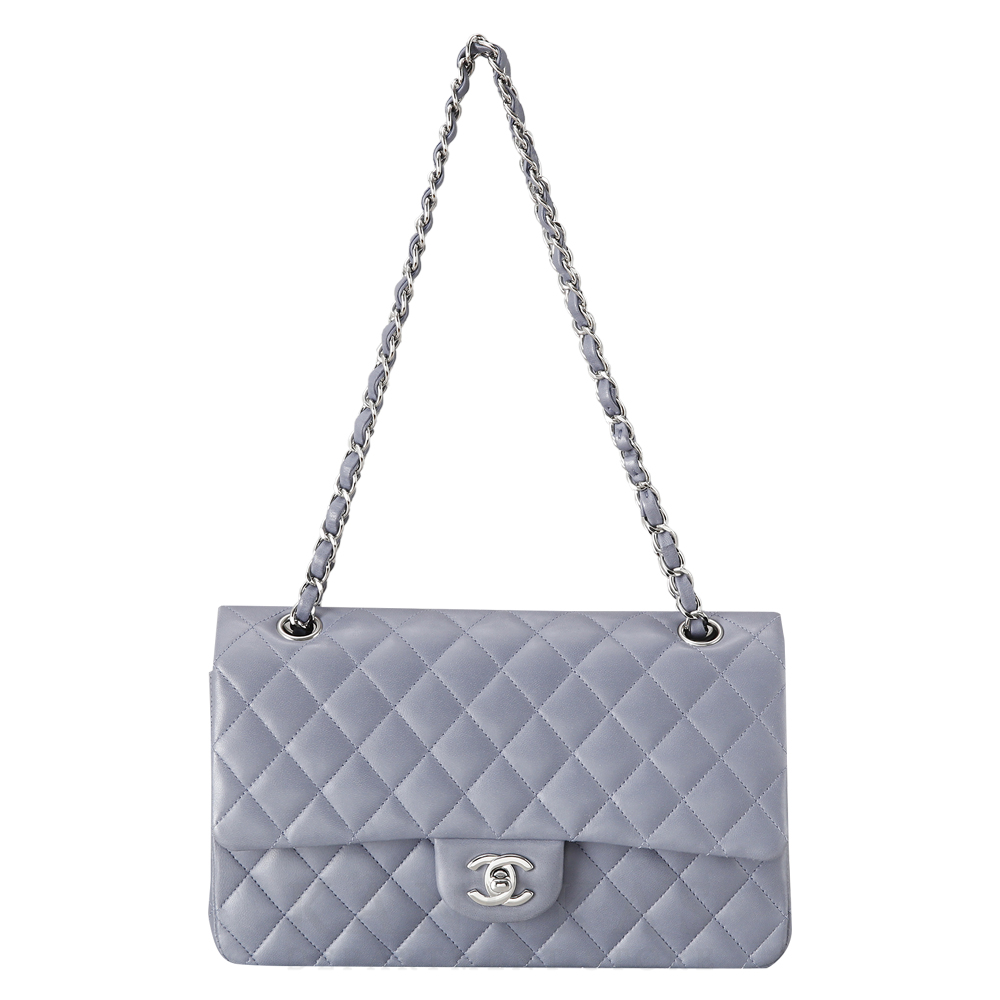 CHANEL(USED)샤넬 클래식 램스킨 미듐 그레이
