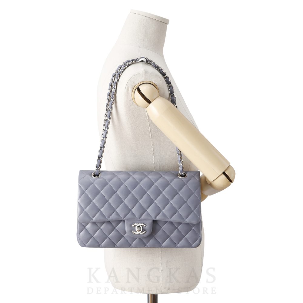 CHANEL(USED)샤넬 클래식 램스킨 미듐 그레이
