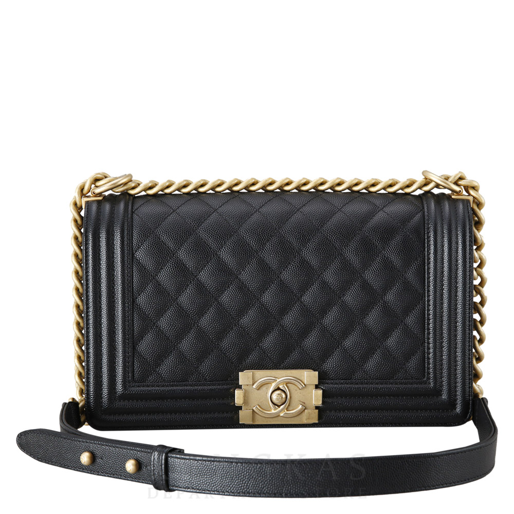 CHANEL(USED)샤넬 캐비어 보이샤넬 미듐
