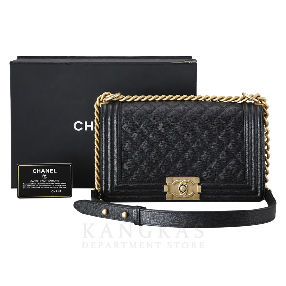 CHANEL(USED)샤넬 캐비어 보이샤넬 미듐