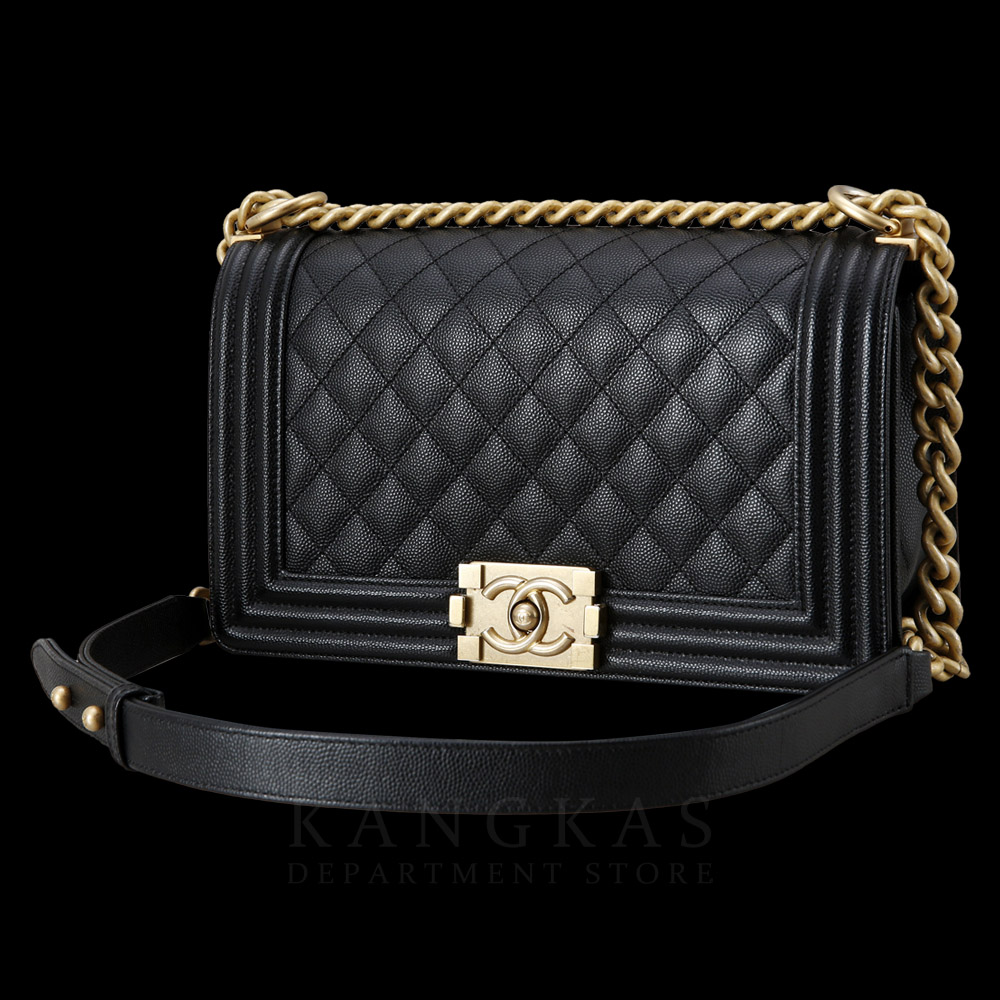 CHANEL(USED)샤넬 캐비어 보이샤넬 미듐