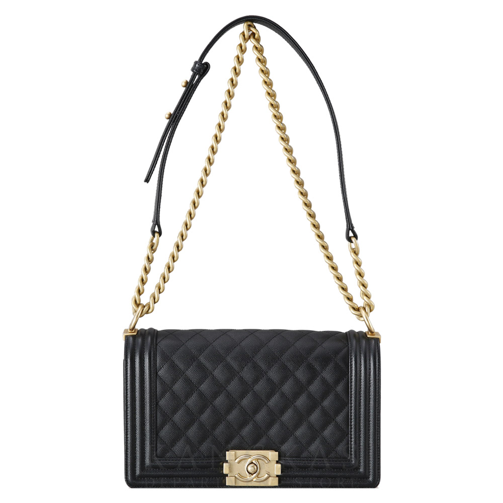 CHANEL(USED)샤넬 캐비어 보이샤넬 미듐