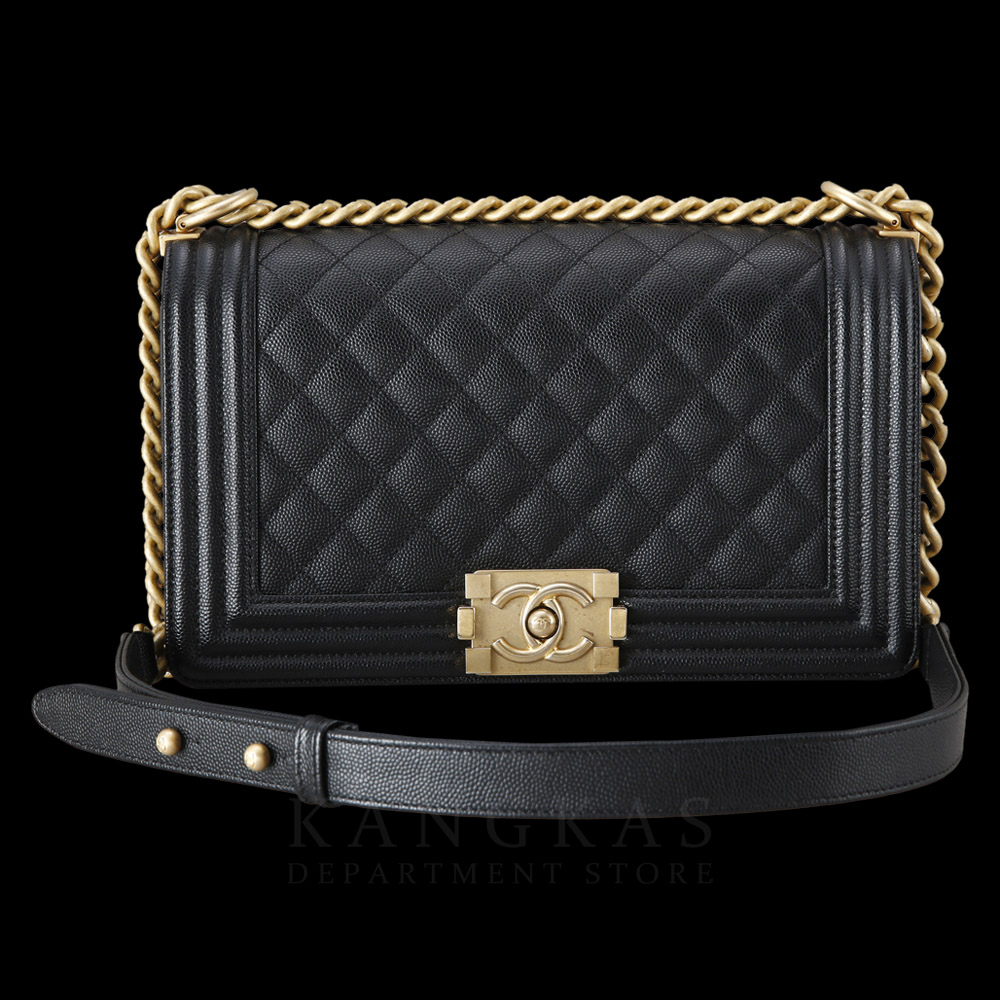 CHANEL(USED)샤넬 캐비어 보이샤넬 미듐