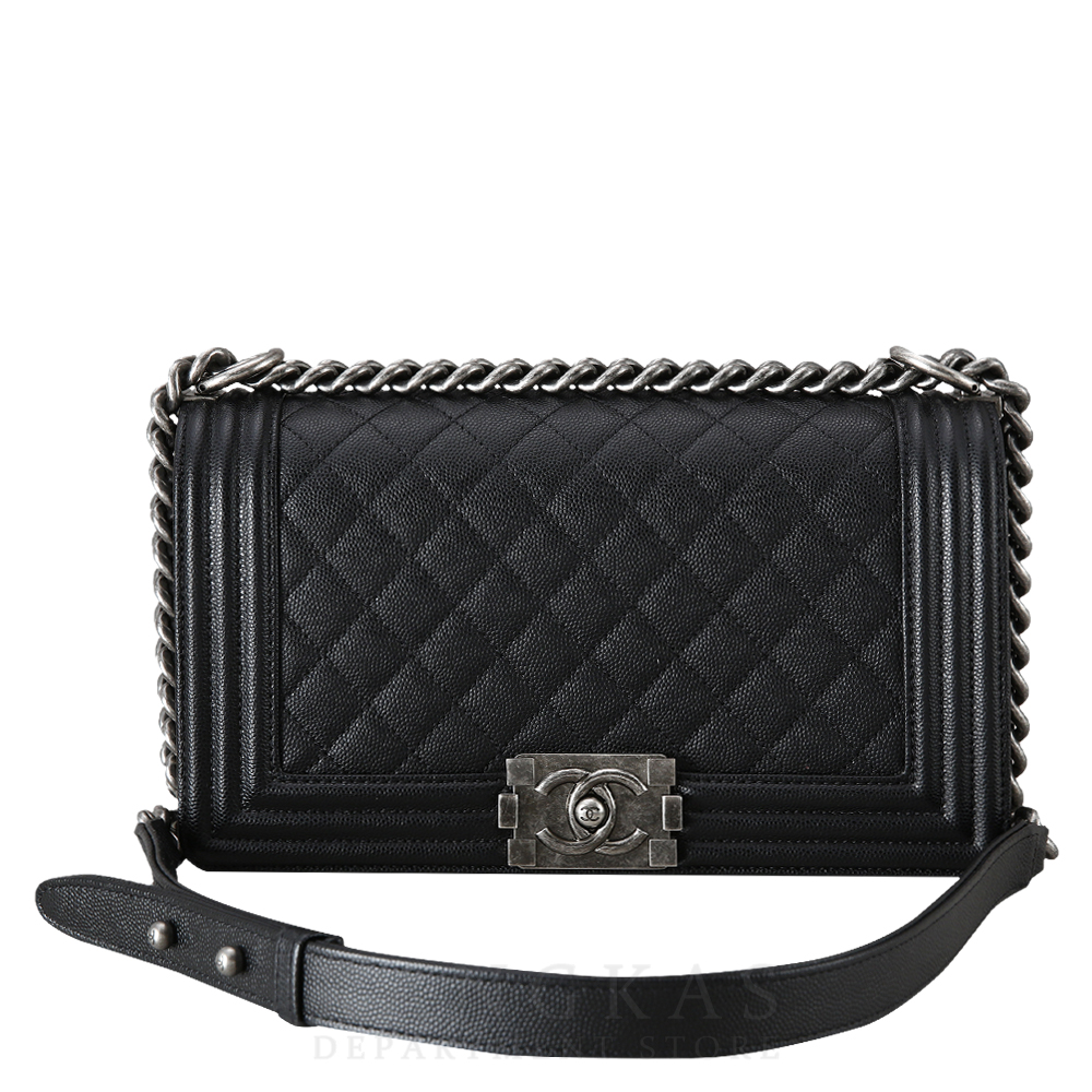 CHANEL(USED)샤넬 캐비어 보이샤넬 미듐