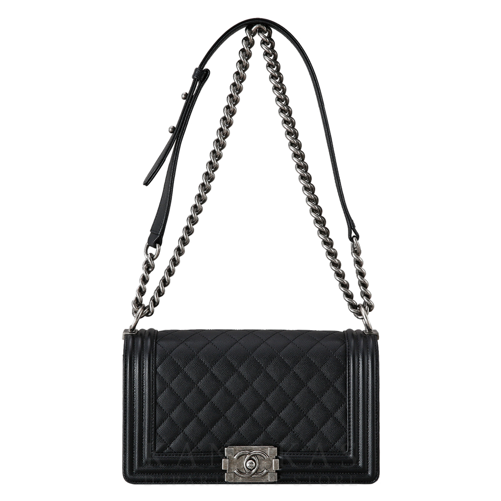 CHANEL(USED)샤넬 캐비어 보이샤넬 미듐