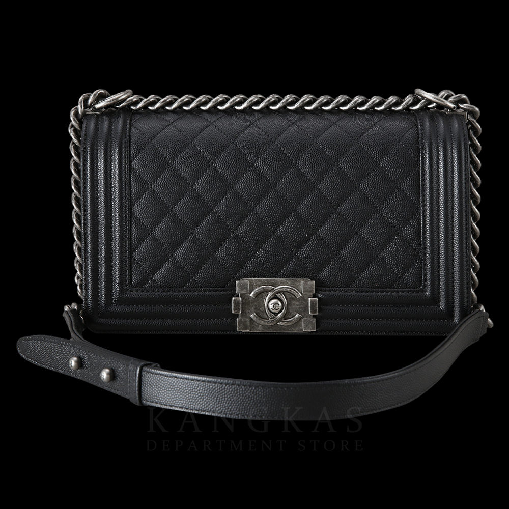 CHANEL(USED)샤넬 캐비어 보이샤넬 미듐