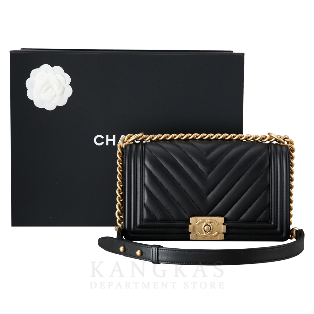 CHANEL(USED)샤넬 보이샤넬 쉐브론 미듐 @@@
