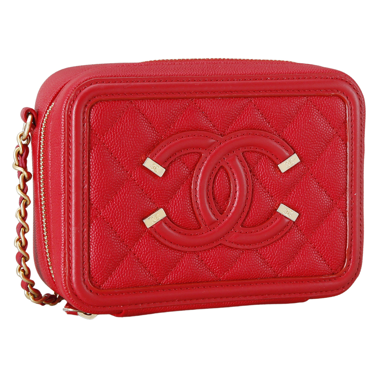 CHANEL(USED)샤넬 코스메틱 케이스 미니 체인