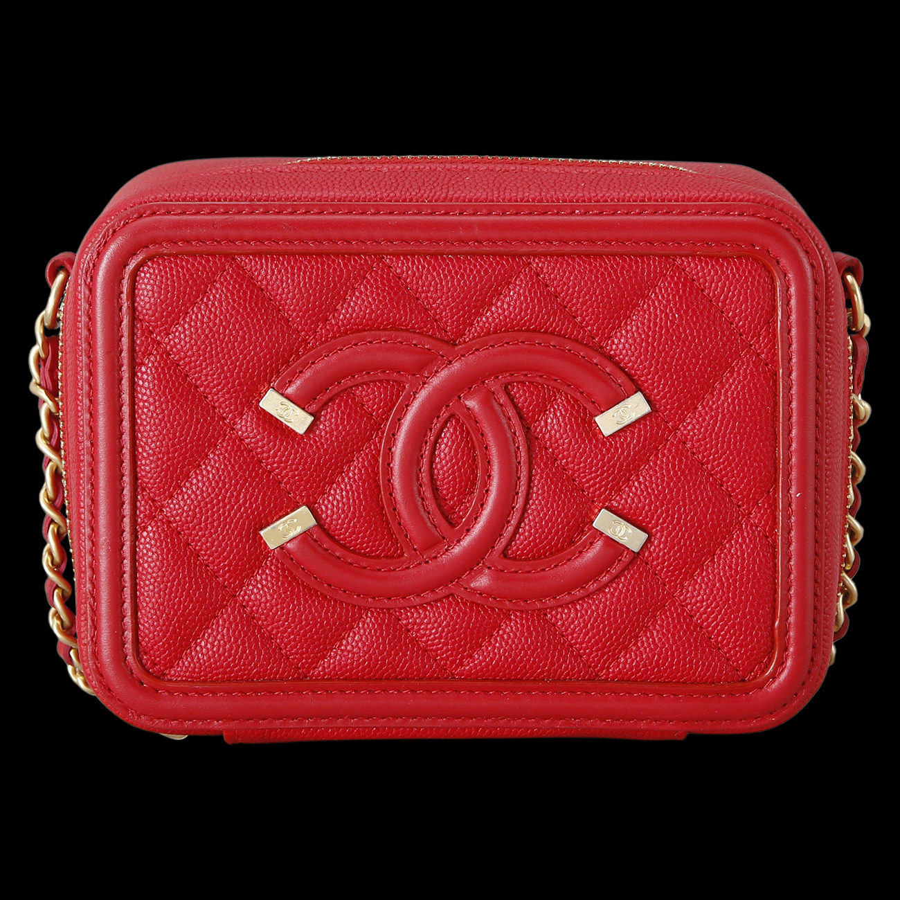 CHANEL(USED)샤넬 코스메틱 케이스 미니 체인