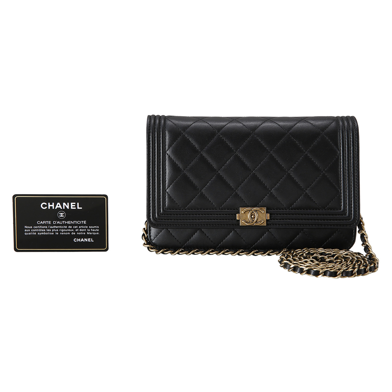 CHANEL(USED)샤넬 램스킨 보이샤넬 WOC