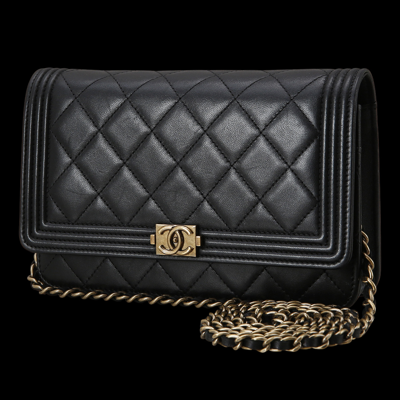 CHANEL(USED)샤넬 램스킨 보이샤넬 WOC